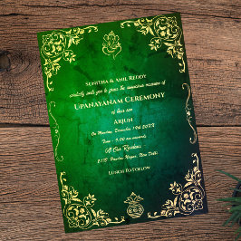 Invitación Ceremonia de Janeu en Upanayanam, alias Hindu Holy