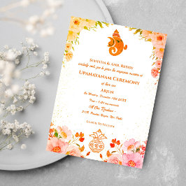 Invitación Ceremonia de Janeu en Upanayanam, alias Hindu Holy