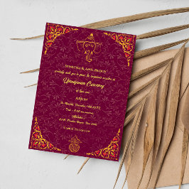 Invitación Ceremonia de Janeu en Upanayanam, alias Hindu Holy