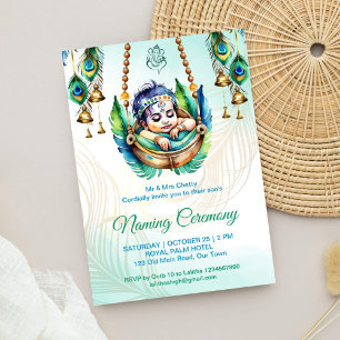 Invitación Ceremonia de nombramiento de Namkaran de Krishna b