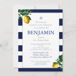 Invitación Ceremonia de Nomenclatura de Niño Lemons Hebreo Ju