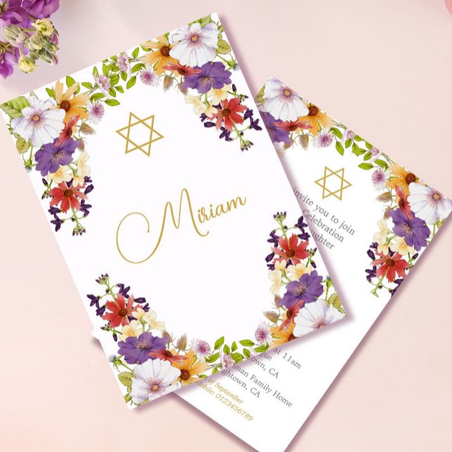Invitación Ceremonia de nomenclatura hebrea para bebé Chica j (Subido por el creador)