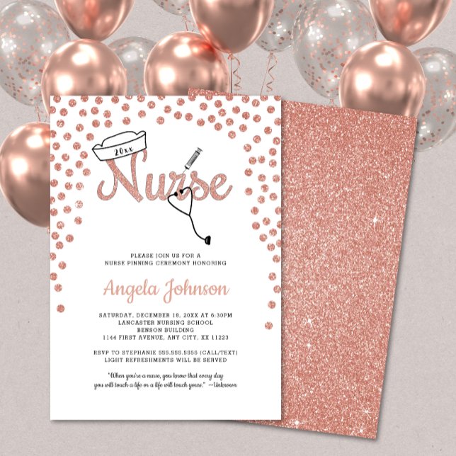 Invitación Ceremonia de patinaje de enfermería Girly + invita (Subido por el creador)