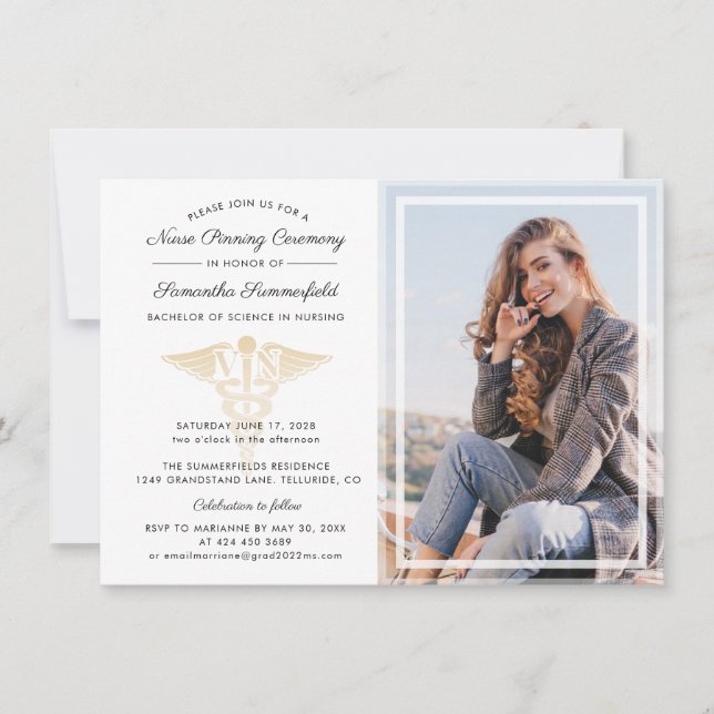 Invitación Ceremonia de posgrado de enfermería (Anverso)