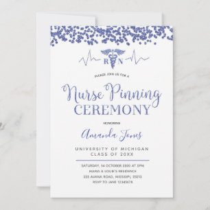 Invitación Ceremonia de posología azul Periwinkle