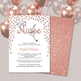 Invitación Ceremonia de postería de enfermeras de moda o invi