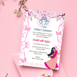 Invitación Ceremonia de pre-Boda india Sangeet