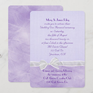 Invitación Ceremonia de renovación de votos de Boda púrpura