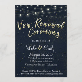 Invitación Ceremonia de Renovación de Vow Glamour de Medianoc