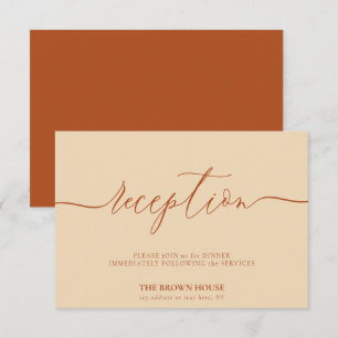 Invitación Ceremonia de terracota de boda después de la recep