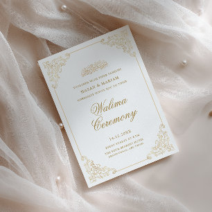 Invitación Ceremonia de Walima con letra Script Estilosa Barr