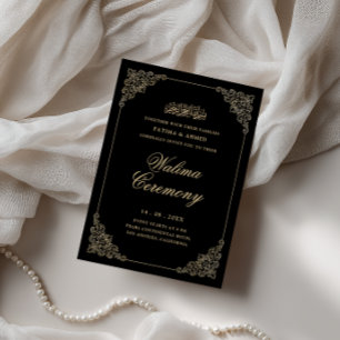 Invitación Ceremonia de Walima de oro barroco antiguo
