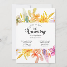 Invitación Ceremonia de Wiccanic Floral Amarilla