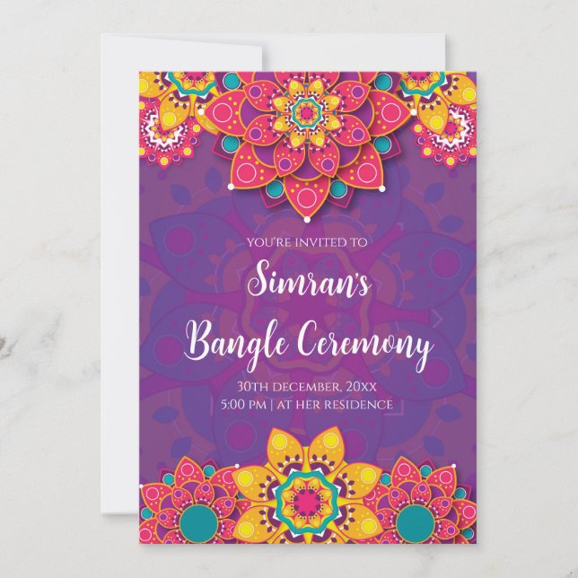 Invitación Ceremonia en bangladesh invita a la ceremonia de l (Anverso)