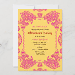 Invitación Ceremonia Haldi Kumkum