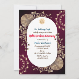 Invitación Ceremonia Haldi Kumkum