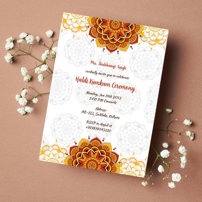 Invitación Ceremonia Haldi Kumkum (Subido por el creador)