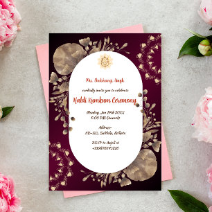 Invitación Ceremonia Haldi Kumkum
