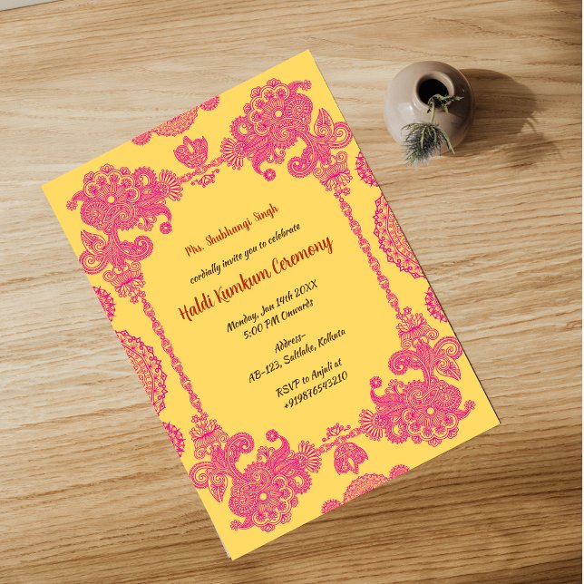 Invitación Ceremonia Haldi Kumkum (Subido por el creador)