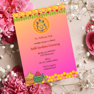 Invitación Ceremonia Haldi Kumkum