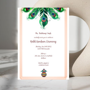 Invitación Ceremonia Haldi Kumkum