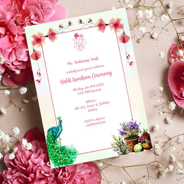 Invitación Ceremonia Haldi Kumkum (Subido por el creador)