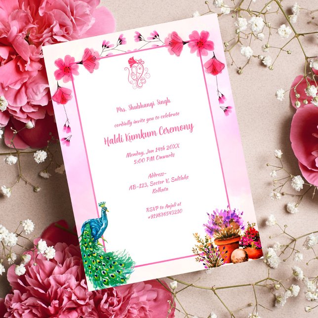 Invitación Ceremonia Haldi Kumkum (Subido por el creador)