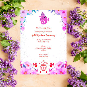 Invitación Ceremonia Haldi Kumkum