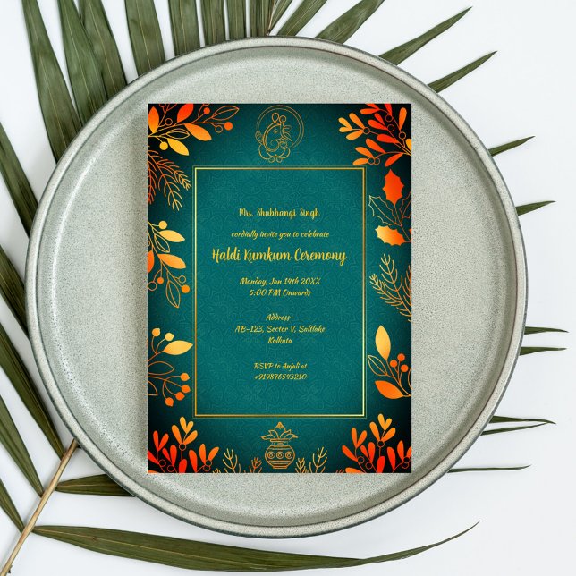 Invitación Ceremonia Haldi Kumkum (Subido por el creador)