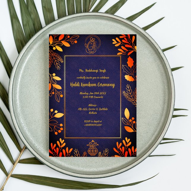 Invitación Ceremonia Haldi Kumkum (Subido por el creador)