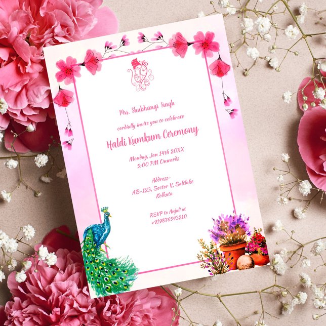 Invitación Ceremonia Haldi Kumkum (Subido por el creador)