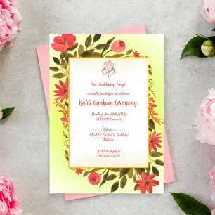 Invitación Ceremonia Haldi Kumkum