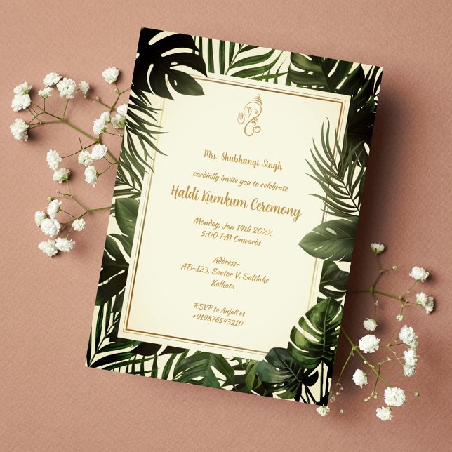 Invitación Ceremonia Haldi Kumkum (Subido por el creador)