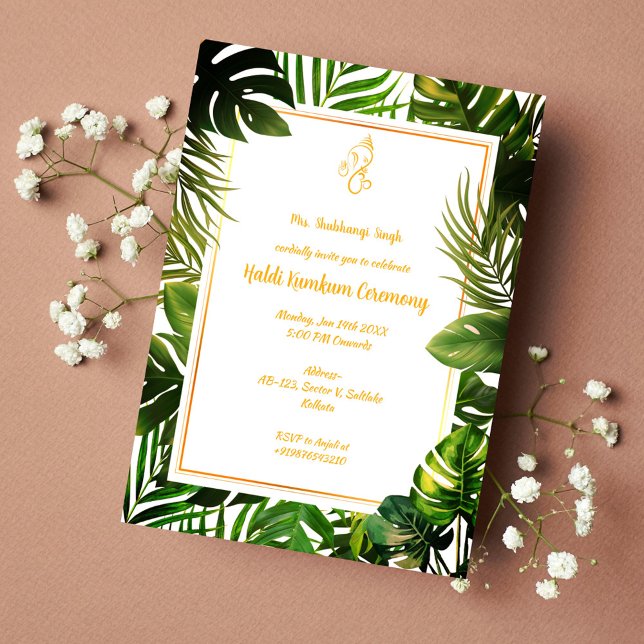 Invitación Ceremonia Haldi Kumkum (Subido por el creador)