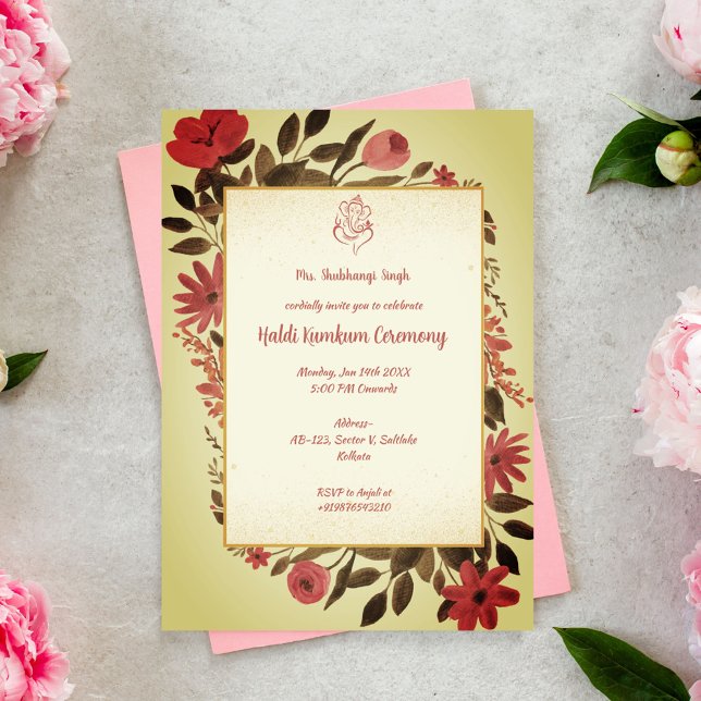 Invitación Ceremonia Haldi Kumkum (Subido por el creador)