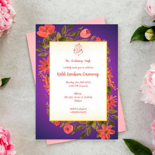 Invitación Ceremonia Haldi Kumkum