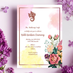 Invitación Ceremonia Haldi Kumkum