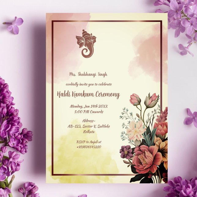 Invitación Ceremonia Haldi Kumkum (Subido por el creador)