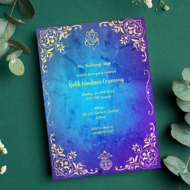 Invitación Ceremonia Haldi Kumkum (Subido por el creador)