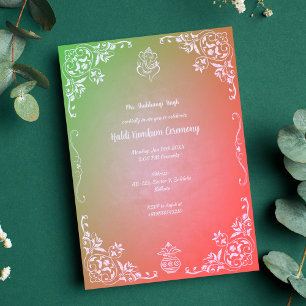 Invitación Ceremonia Haldi Kumkum