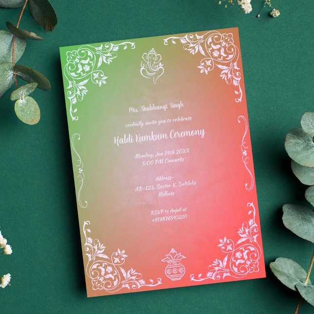 Invitación Ceremonia Haldi Kumkum (Subido por el creador)