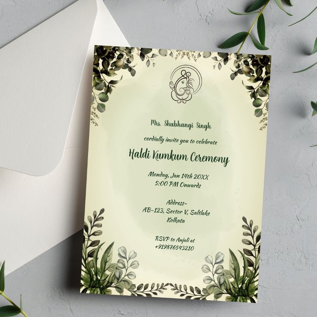 Invitación Ceremonia Haldi Kumkum (Subido por el creador)