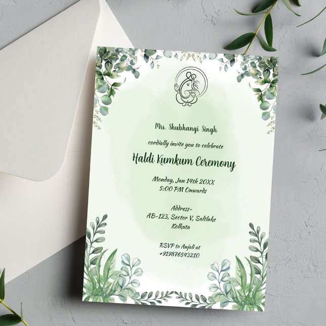 Invitación Ceremonia Haldi Kumkum (Subido por el creador)