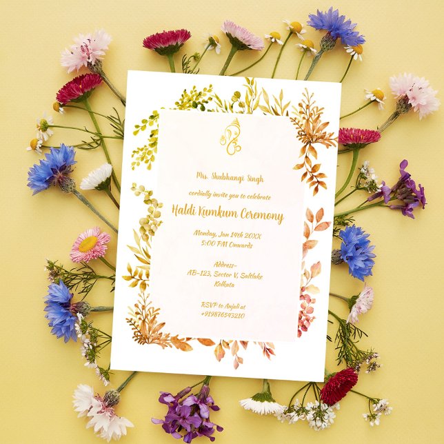 Invitación Ceremonia Haldi Kumkum (Subido por el creador)