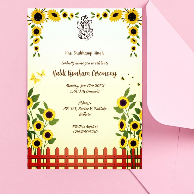 Invitación Ceremonia Haldi Kumkum (Subido por el creador)