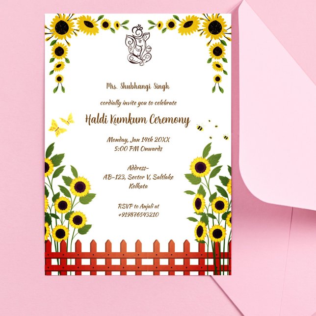Invitación Ceremonia Haldi Kumkum (Subido por el creador)
