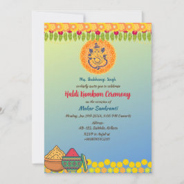 Invitación Ceremonia Haldi Kumkum
