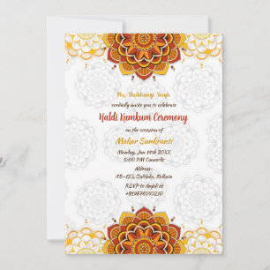 Invitación Ceremonia Haldi Kumkum