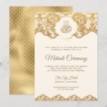 Ceremonia islámica de Mehndi con encaje de papel d