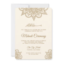 Ceremonia islámica musulmana de crema y oro de Meh